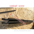 WPC PVC. WPC PE extruder conical twin screw barrel